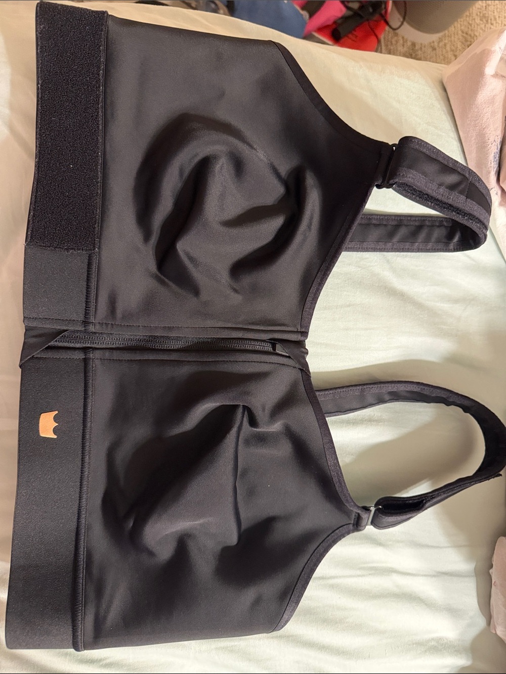 SHEFIT Black Flex medium support Adjustable Sports Bra
